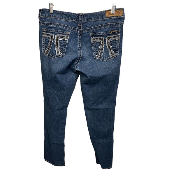 Seven 7 Premium Denim Slim Straight Women's Size 12 (36”) Blue Medium Wash - Picture 2 of 9